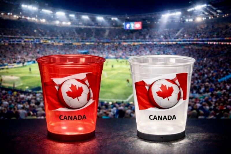 Canada Ball on flag cup 16 Canada Ball on flag cup 16